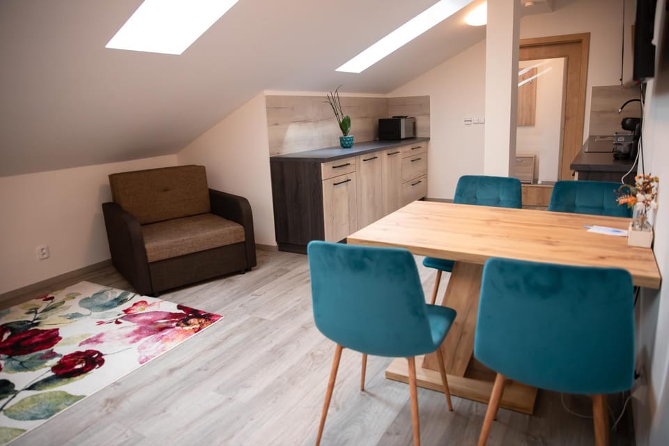 Kitchen or kitchenette, Living room, Seating area, Dining area, oven, stove