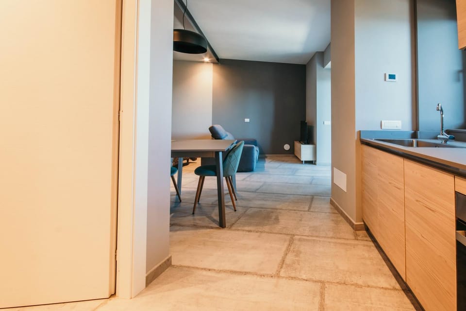 Kitchen or kitchenette, Living room, Dining area