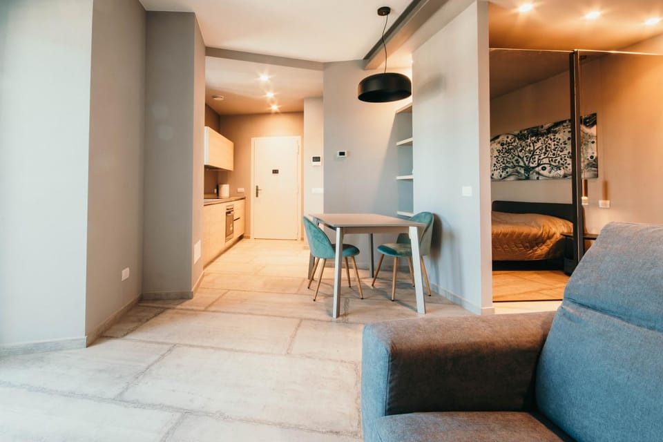 Kitchen or kitchenette, Living room, Dining area