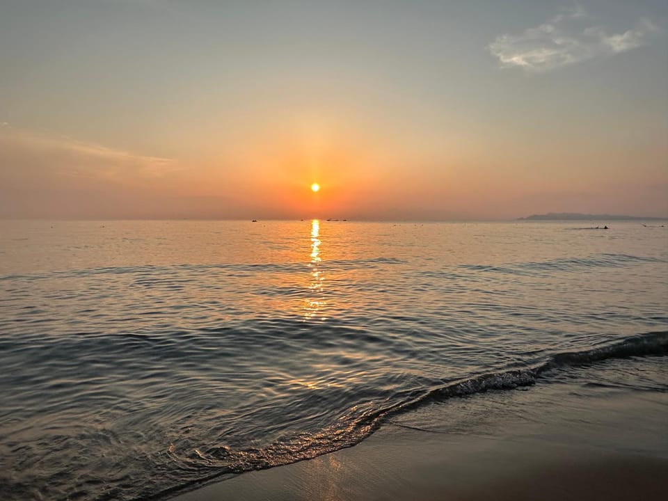 Natural landscape, Beach, Sunset