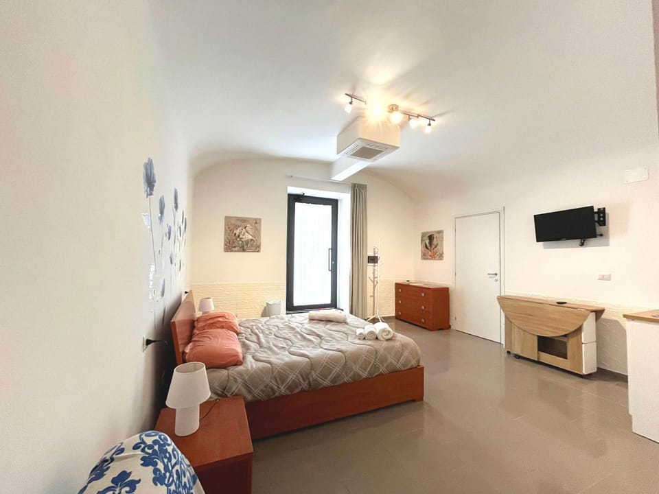 Bed, TV and multimedia, Living room, Photo of the whole room, Bedroom, air conditioner