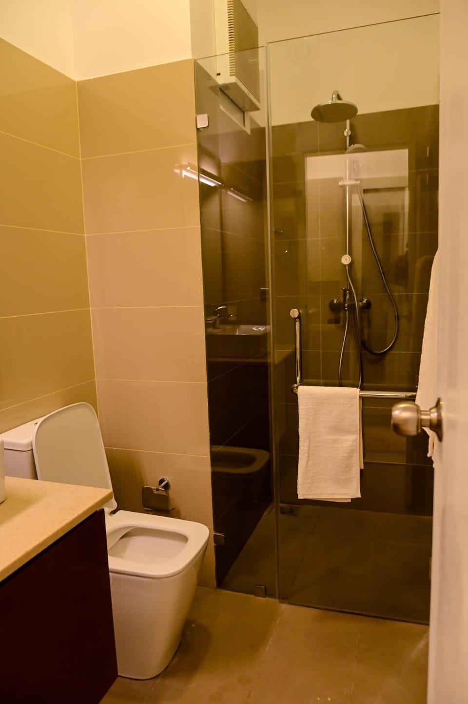 Shower, Toilet, Bathroom, towels