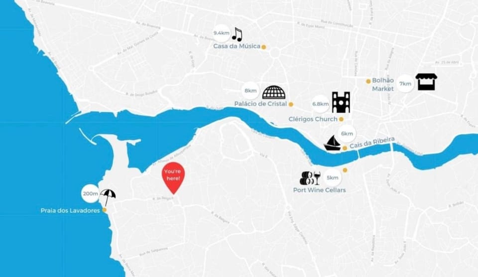 Oporto, sea view and marina Apartment in Vila Nova de Gaia