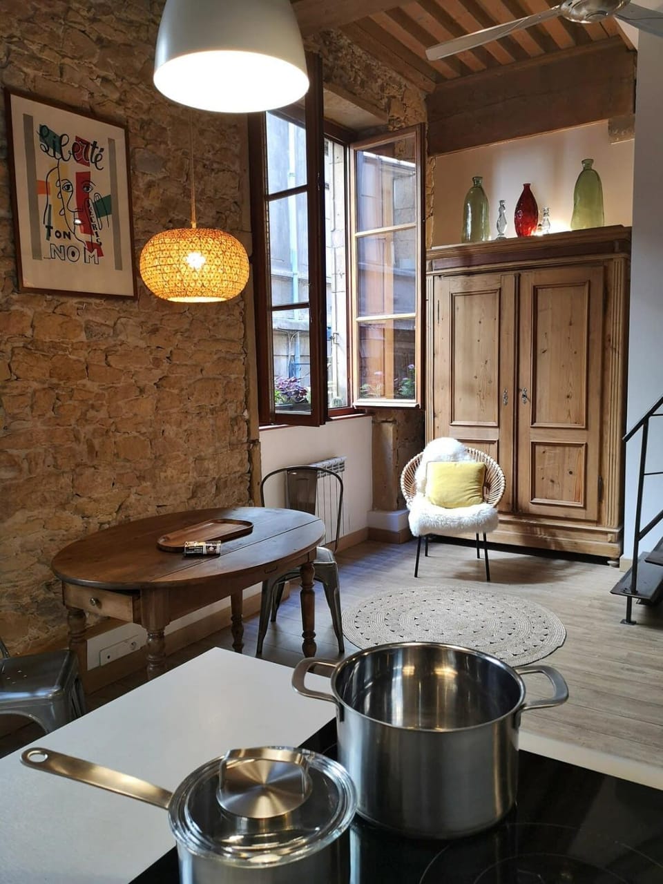 Authentic Loft with Mezzanine & Exposed Stones Heart of Lyon Apartment in Lyon