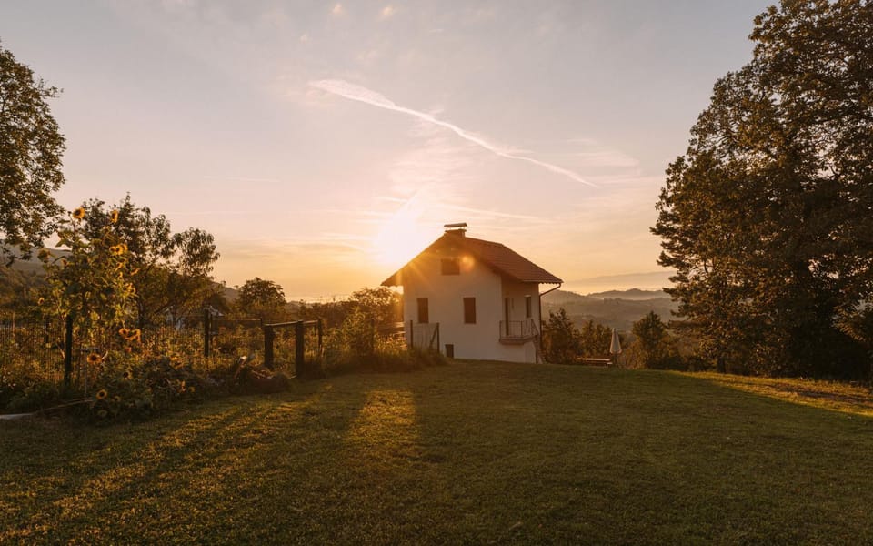 Property building, Garden, Sunrise