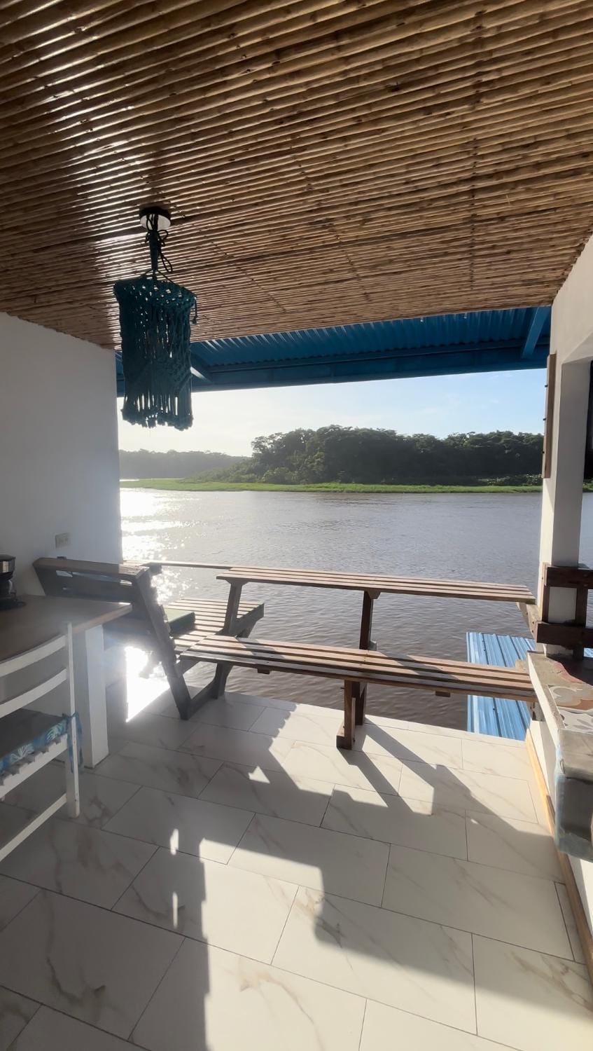 Natural landscape, Balcony/Terrace, Seating area, Lake view, River view
