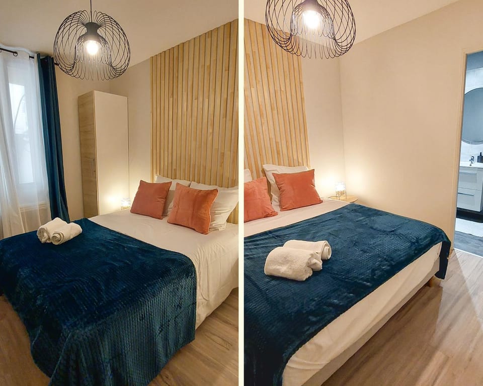 Bed, Photo of the whole room, Bedroom, towels, wardrobe