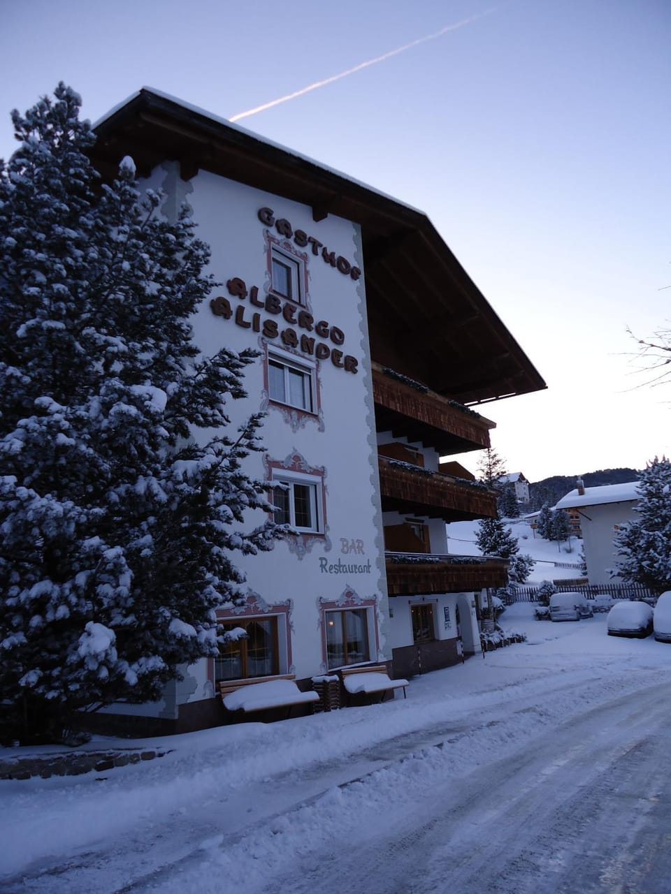 Property building, Winter, Sunrise