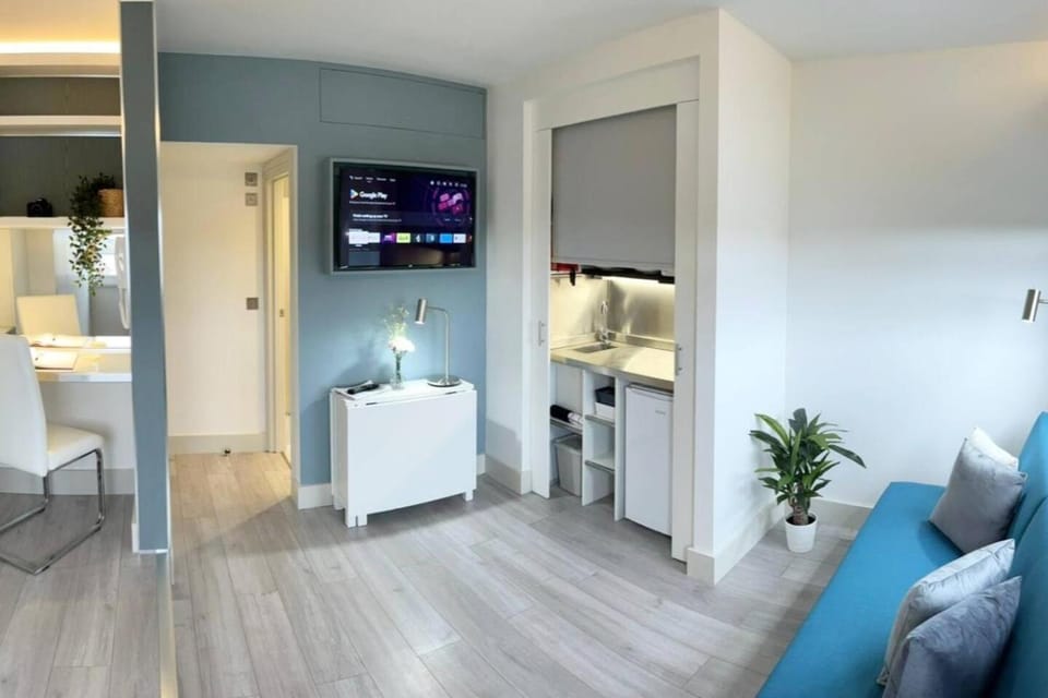 TV and multimedia, Kitchen or kitchenette, Living room, Seating area, hair dresser, minibar