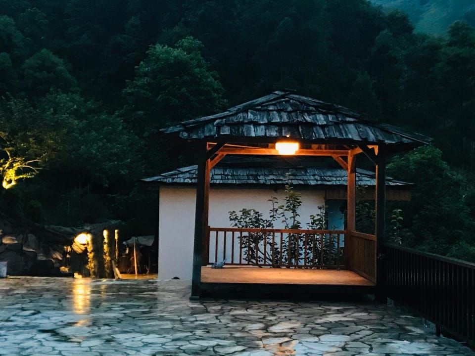 Patio, Night, Natural landscape, Balcony/Terrace, Garden view