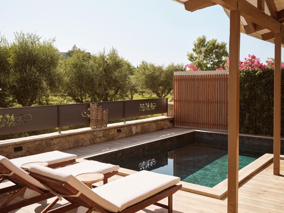 Patio, Natural landscape, View (from property/room), Pool view, Swimming pool, sunbed