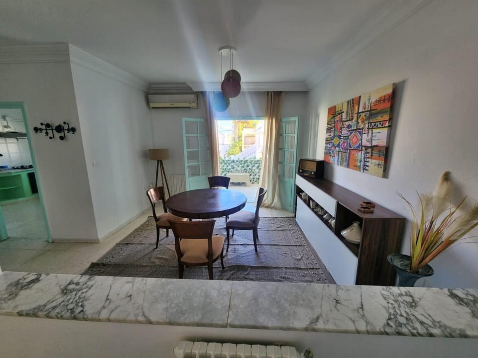 Dining area, air conditioner