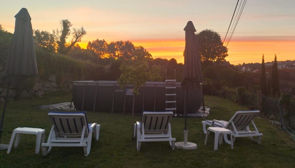 Garden view, Swimming pool, Sunset, sunbed