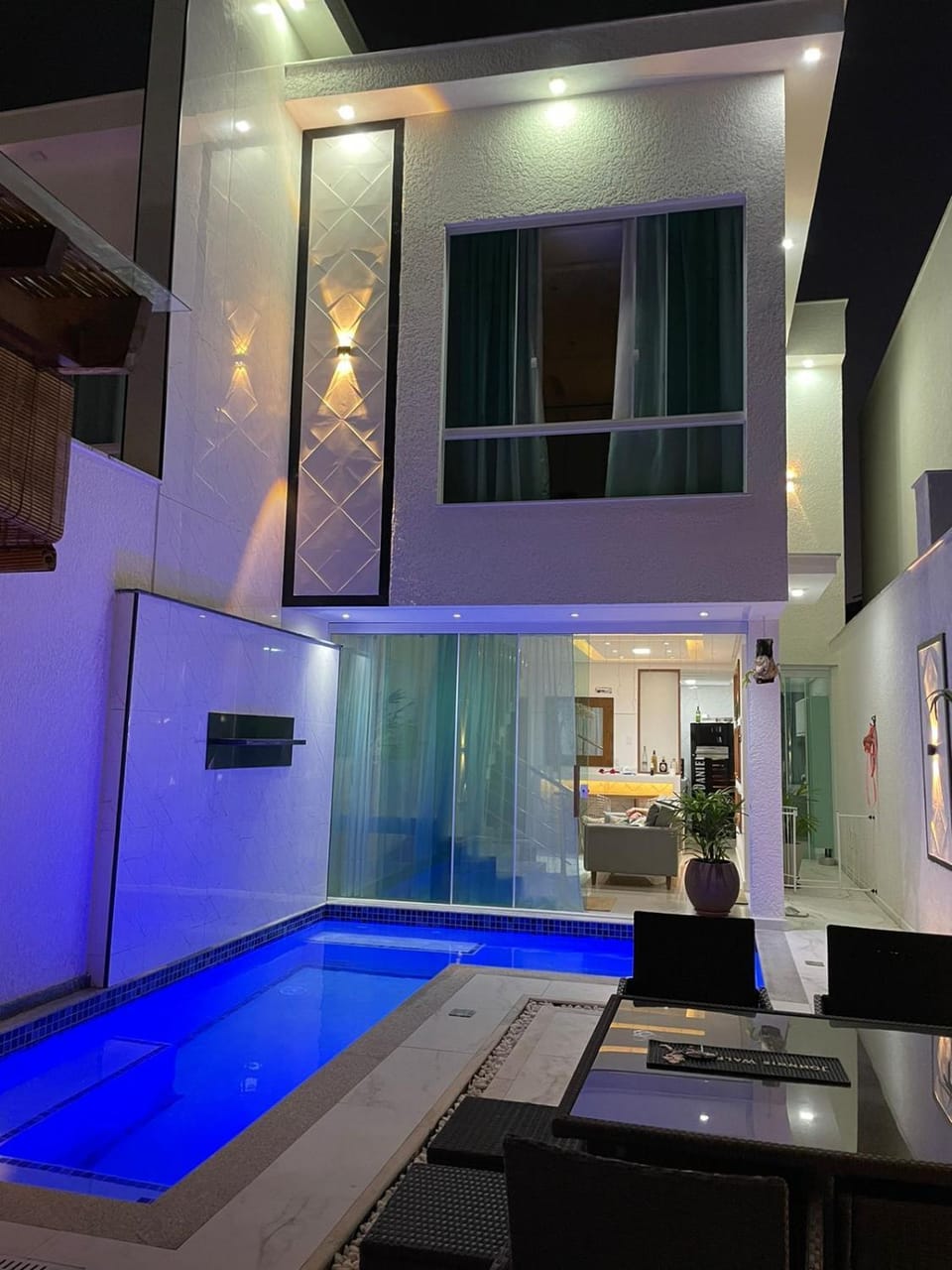 Facade/entrance, Night, Swimming pool