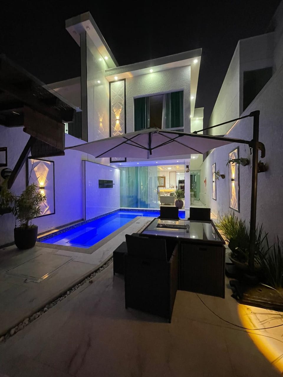 Night, Swimming pool