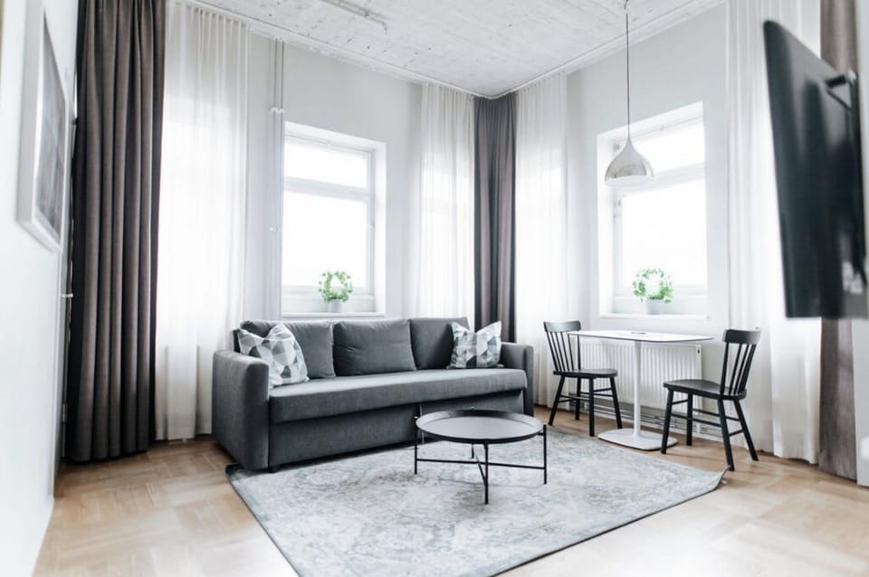 Property building, Living room, Dining area