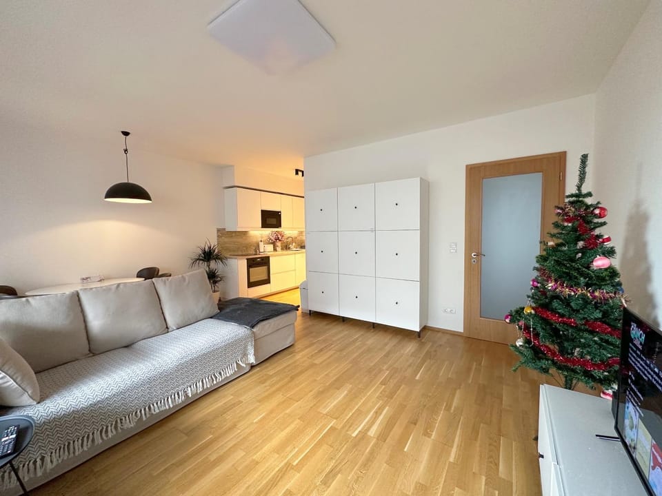 Kitchen or kitchenette, Living room, Seating area, minibar, pet friendly