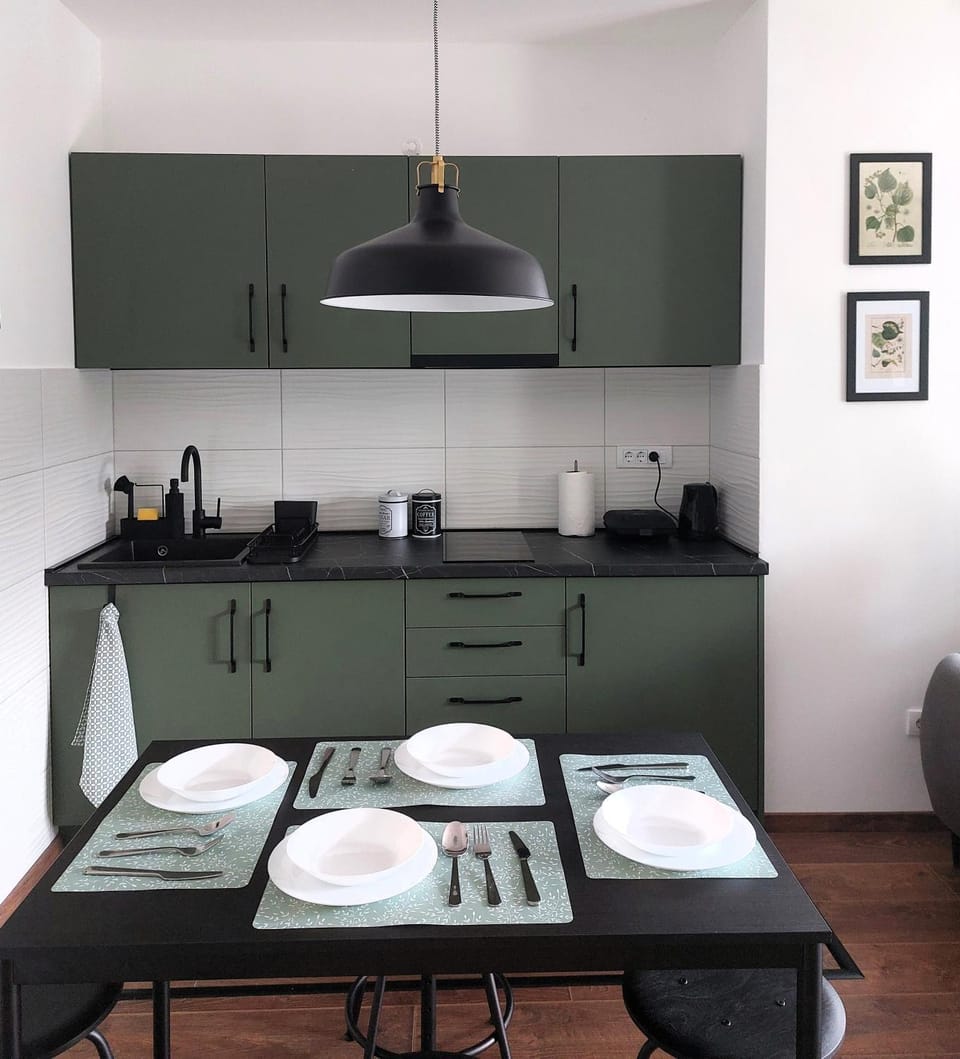 Kitchen or kitchenette, Dining area, stove