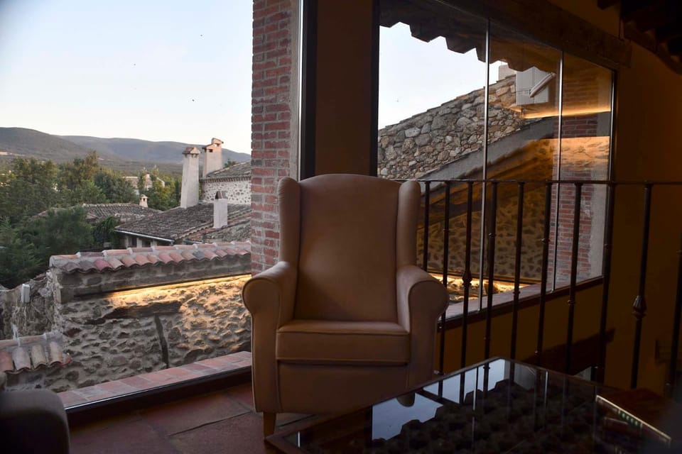 Natural landscape, View (from property/room), Living room, Seating area, Mountain view