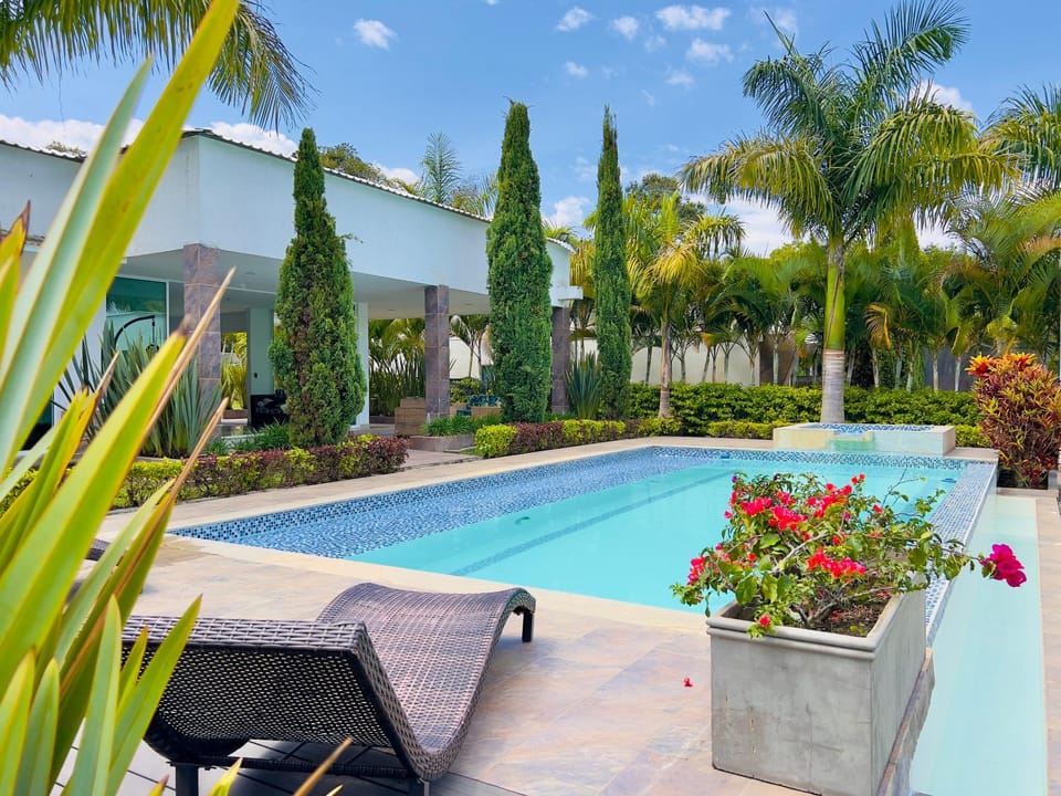 Spring, Day, Garden, Garden view, Pool view, Swimming pool, sunbed