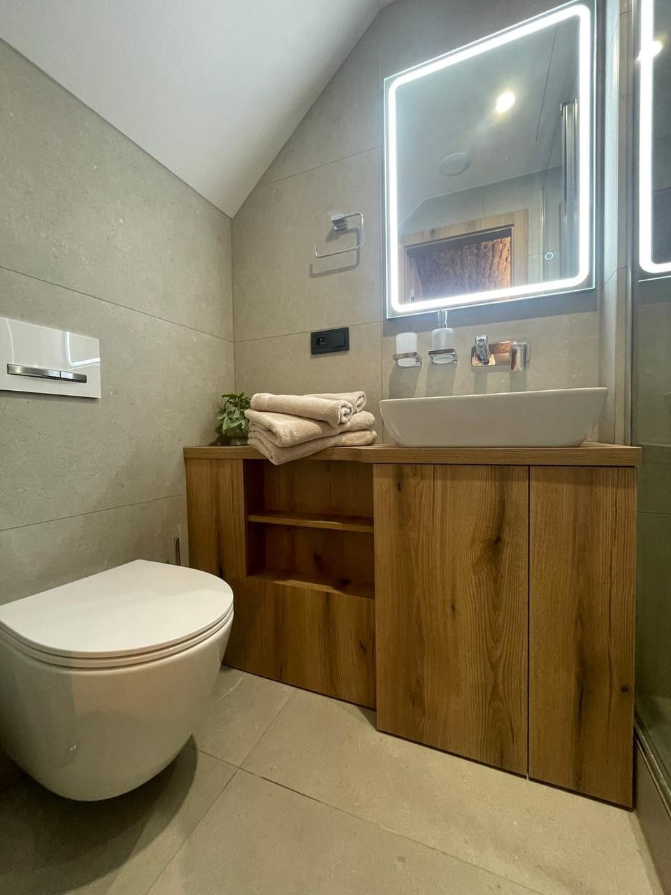 Toilet, Bathroom, towels