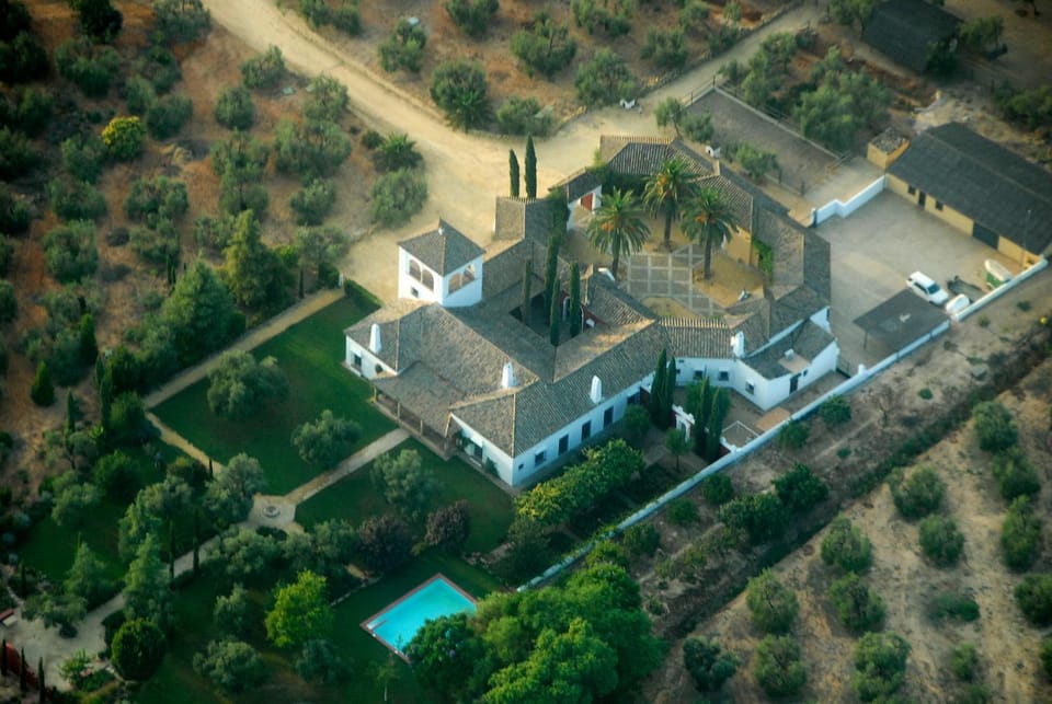 Property building, Day, Natural landscape, Bird's eye view, Garden, Garden view, Pool view, Swimming pool