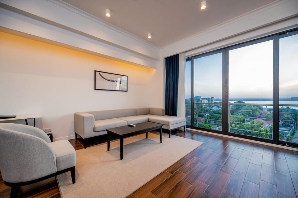 Living room, Seating area, Sea view