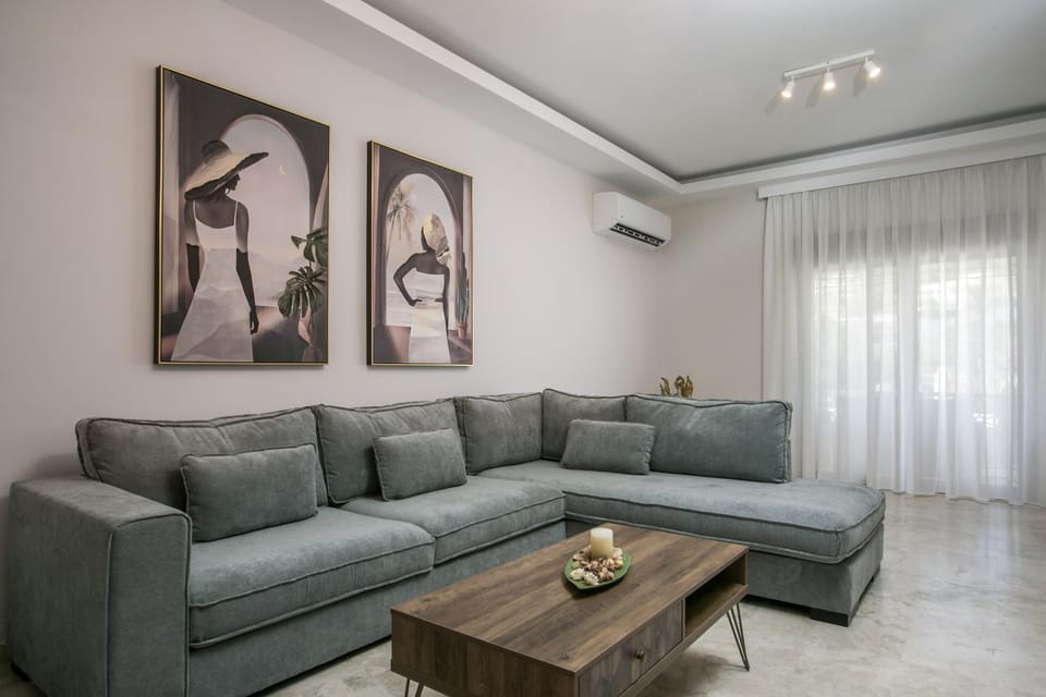 Living room, Seating area, air conditioner