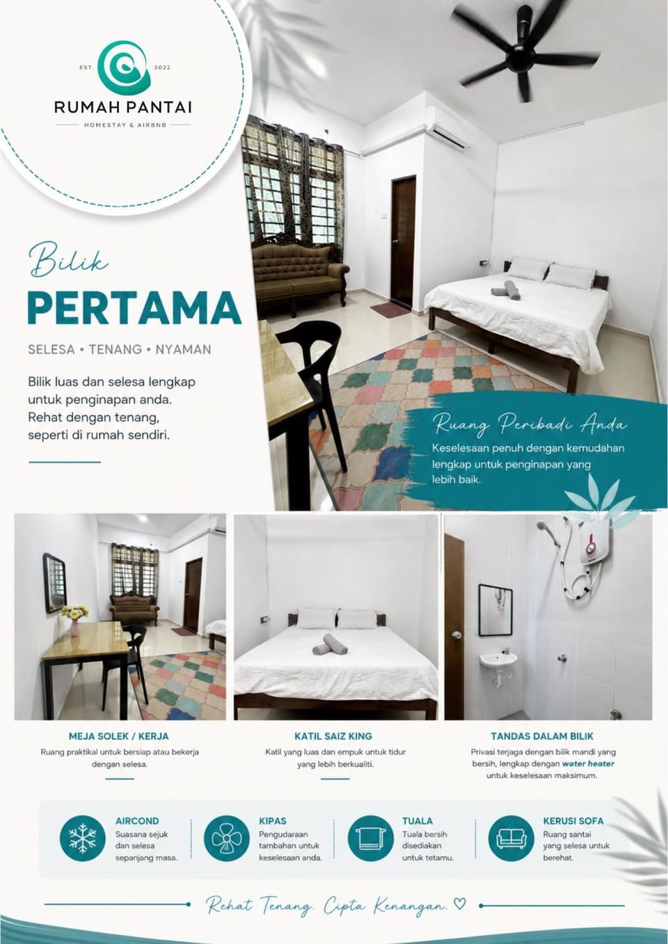 Rumah Pantai de Merabang 2-Private Pool House in Malaysia