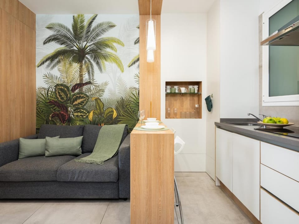 Kitchen or kitchenette, Living room