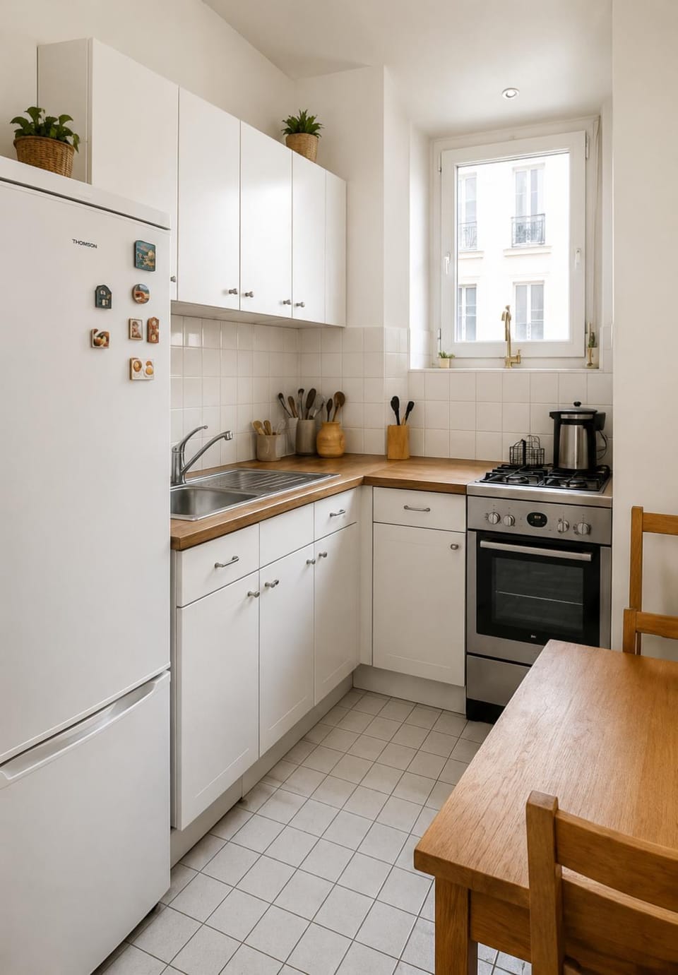 Kitchen or kitchenette, Dining area, oven, stove, toaster