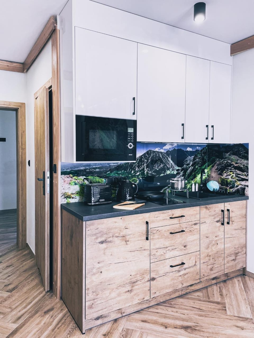 Kitchen or kitchenette, minibar, stove