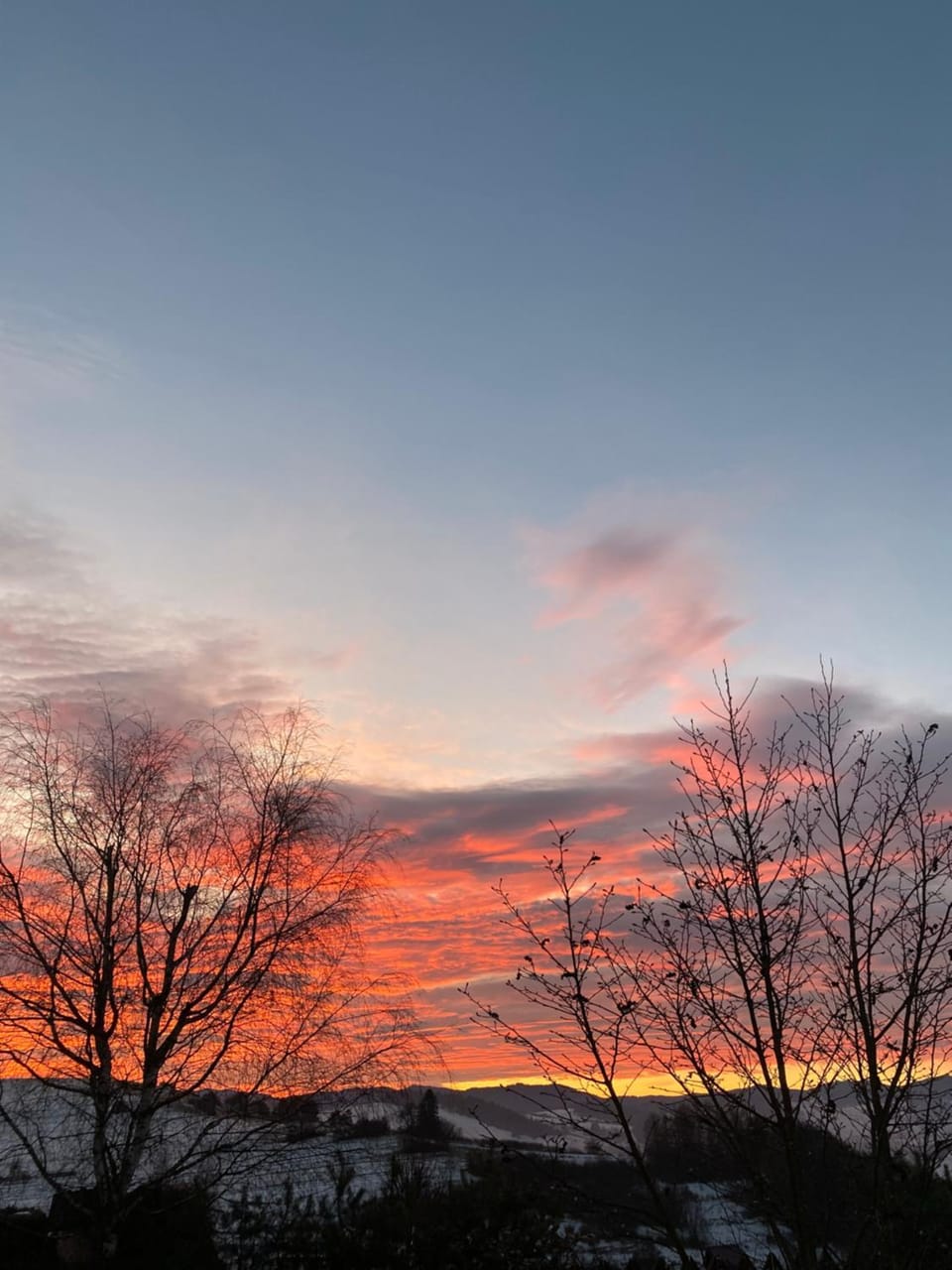 Natural landscape, Mountain view, Sunset