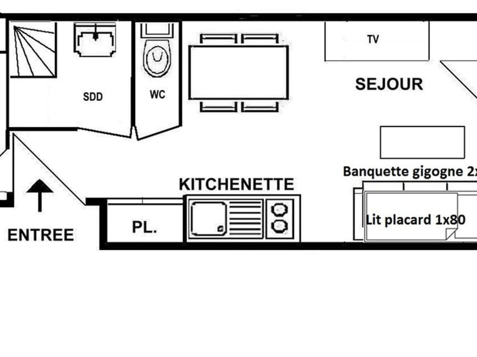 Studio cabine agréable aux Saisies, balcon sud, 5 pers - FR-1-594-315 Cabin in Villard-sur-Doron