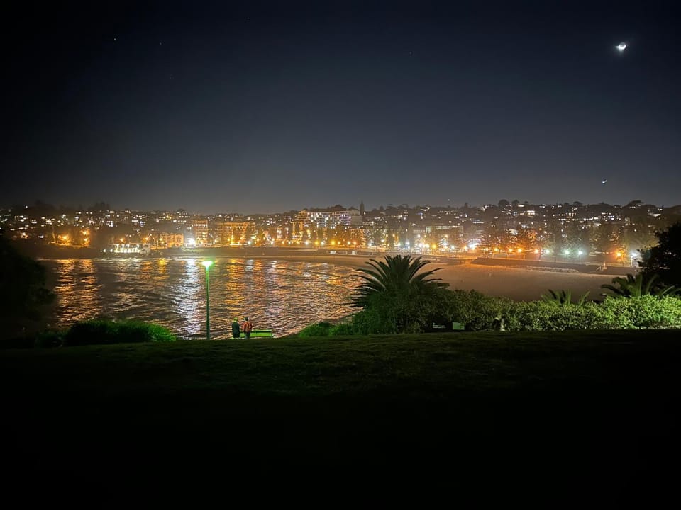 Nearby landmark, Night, Natural landscape, City view, Sea view