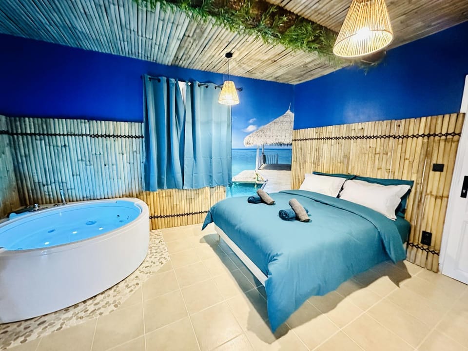 Bed, Hot Tub, Photo of the whole room
