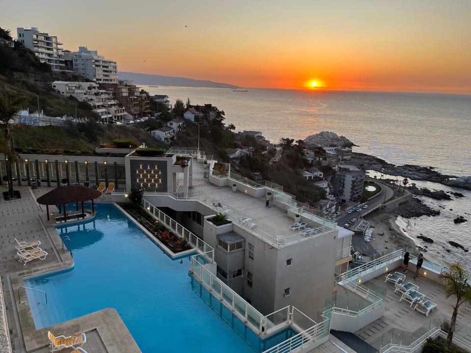 Pool view, Sea view, Sunset