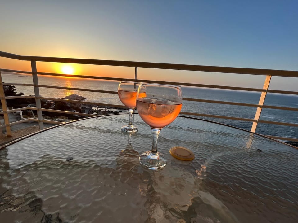 Natural landscape, Balcony/Terrace, Sea view, Sunset