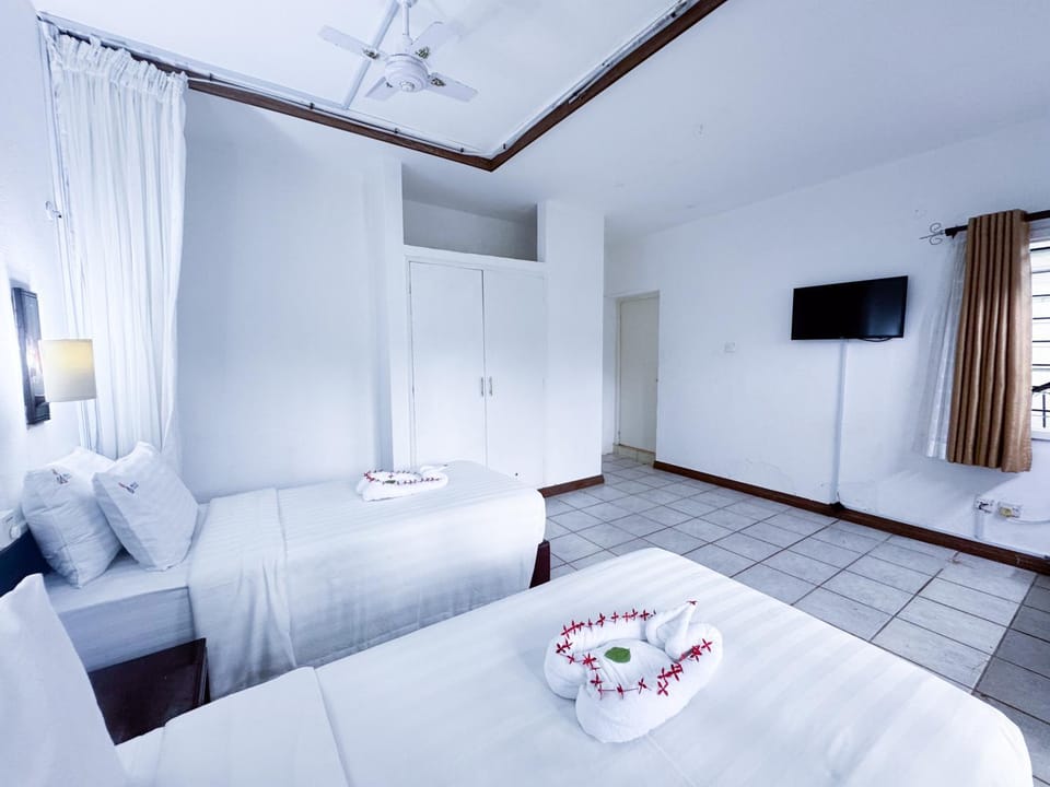Bed, TV and multimedia, wardrobe, air conditioner