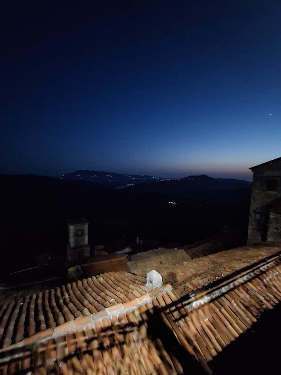 Night, Natural landscape, Mountain view