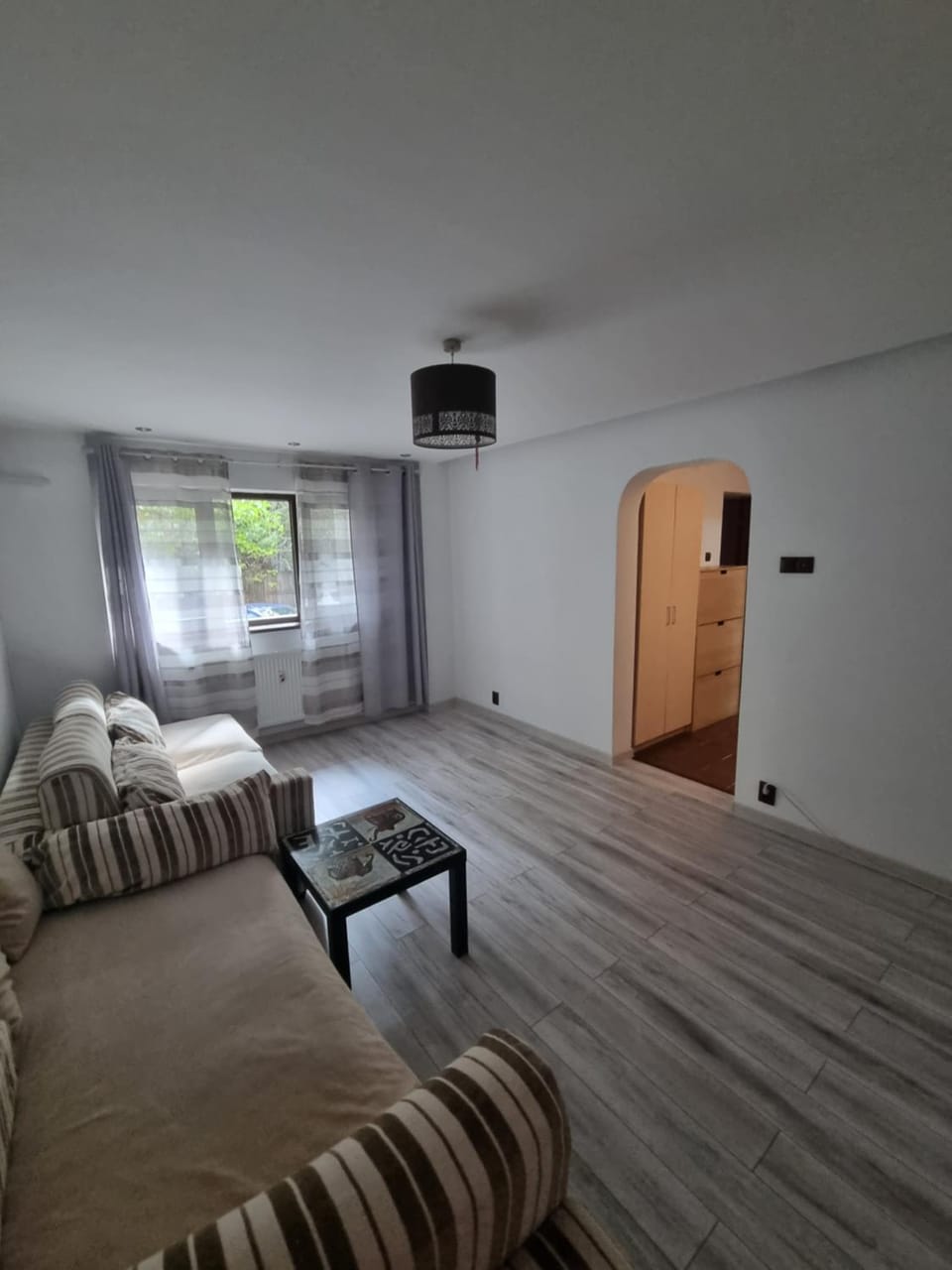 Bed, Living room, Seating area