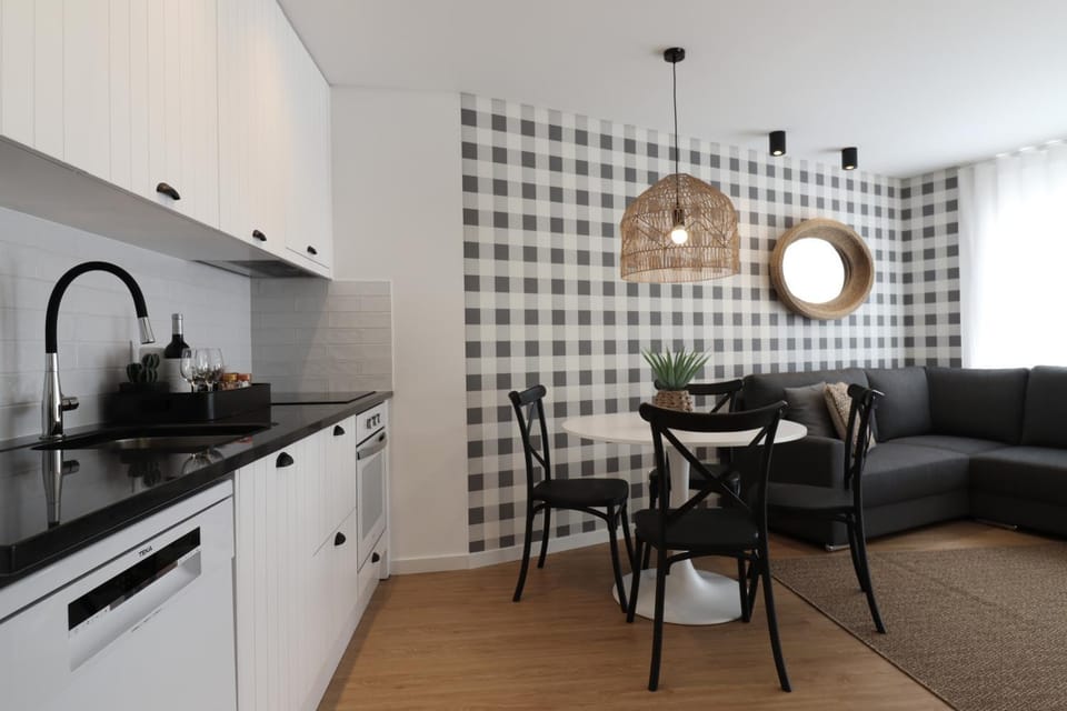 Living room, kitchen