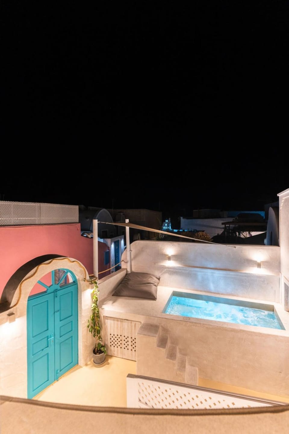 Night, Hot Tub, View (from property/room), Pool view
