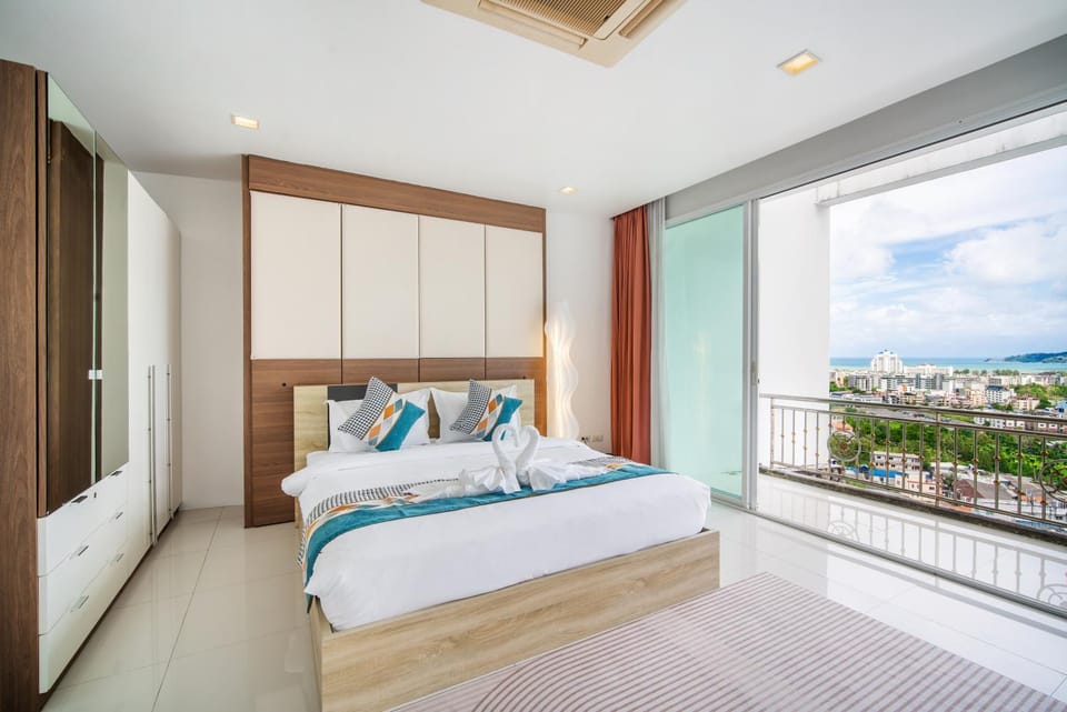 Bed, View (from property/room), Balcony/Terrace, Photo of the whole room, Bedroom, wardrobe