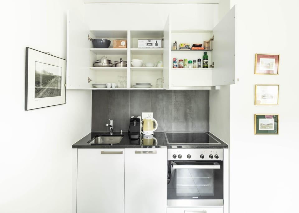 Kitchen or kitchenette, stove, kitchen, kitchen