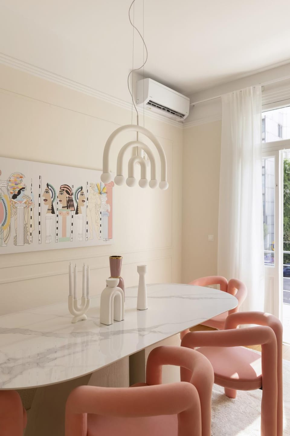 Dining area, air conditioner