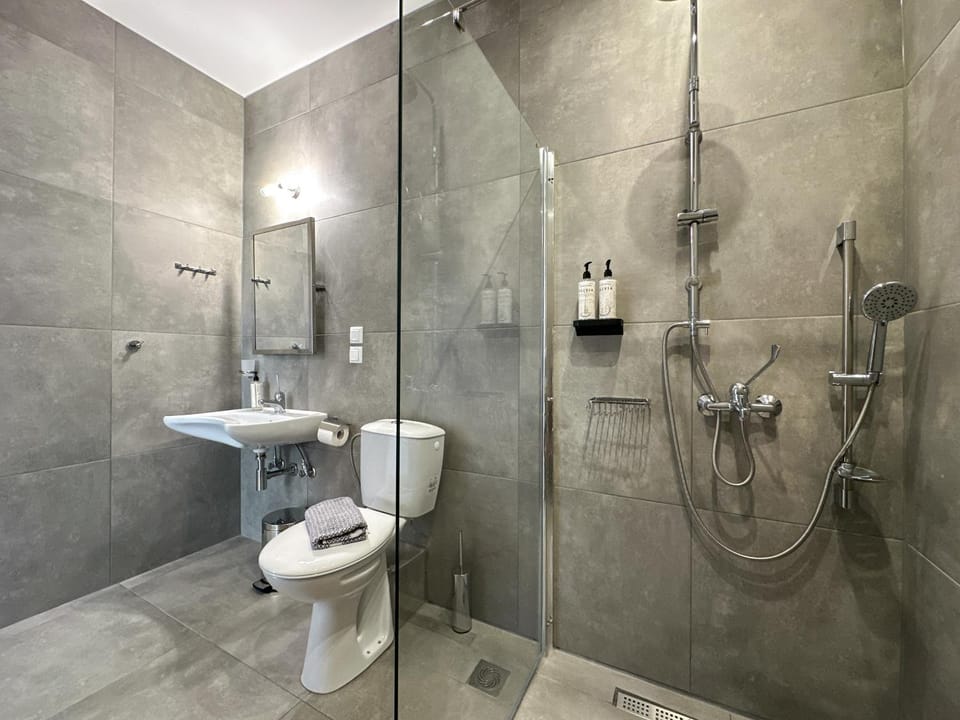 Shower, Toilet, Bathroom, towels