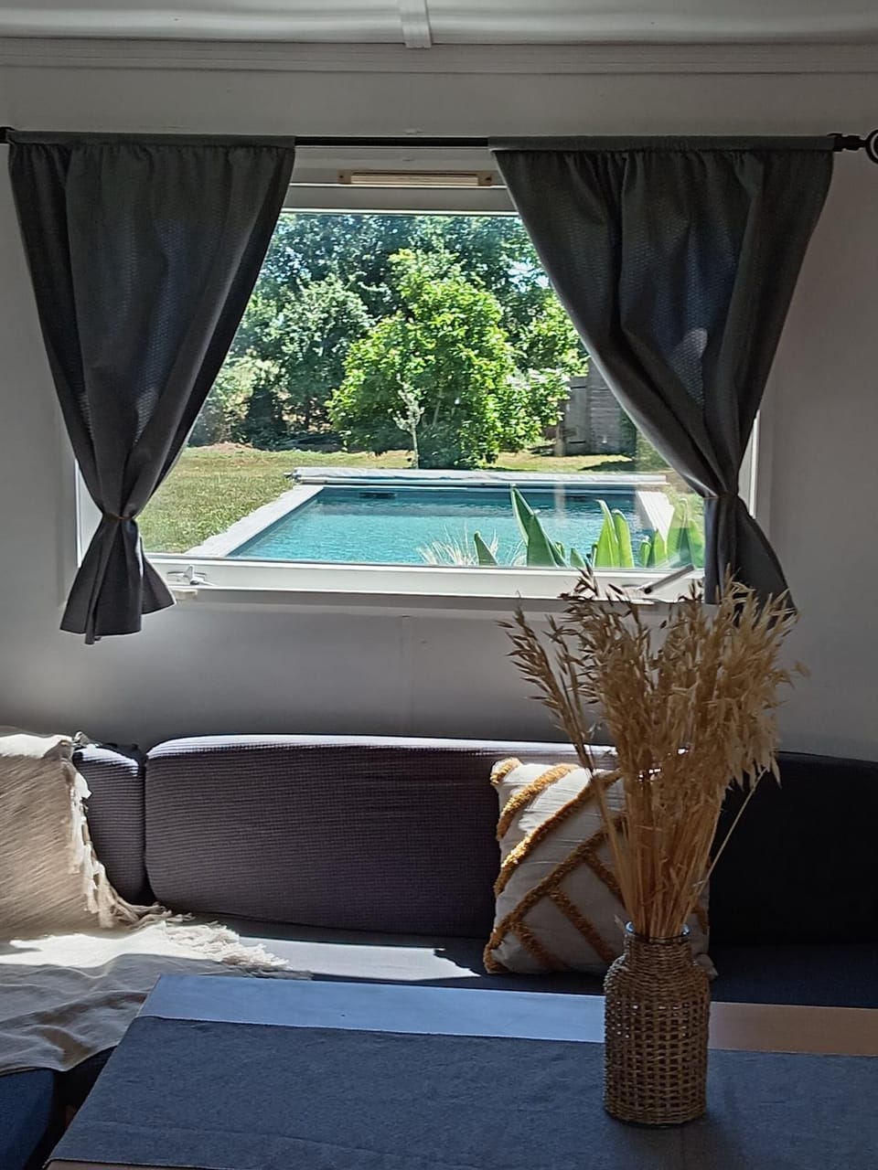Natural landscape, Seating area, Garden view, Pool view