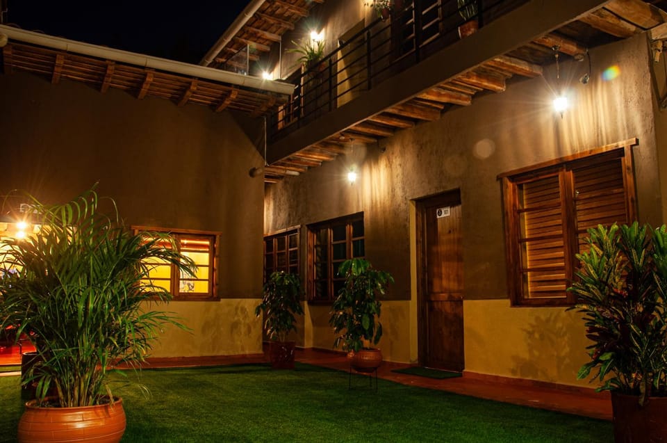 Property building, Patio, Night