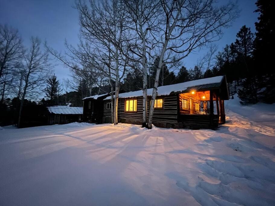 Property building, Night, Natural landscape, Winter
